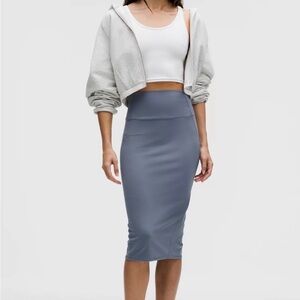 Lululemon Athletica Sz.6 Nulu Slim-Fit HR Skirt OASB NEW Oasis Blue